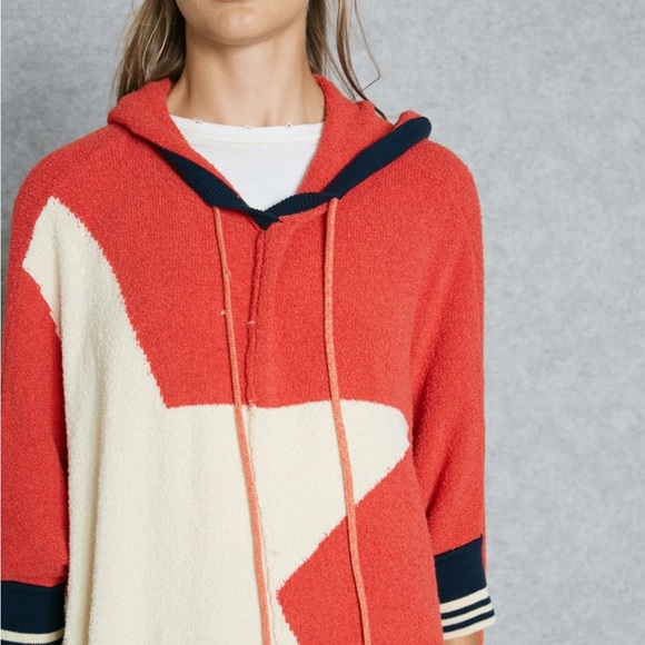 Free People I Know Places Oversized Sweater, Size M/L, Red. - Picture 4 of 7